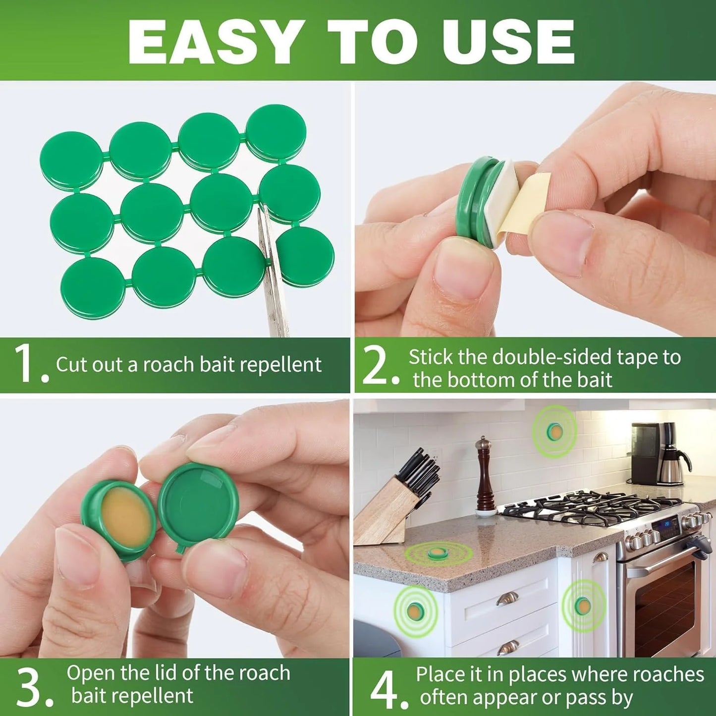 RoachGuard™ Natural Gel - Safe & Powerful Cockroach Killer for Kitchens, Bathrooms & Cabinets