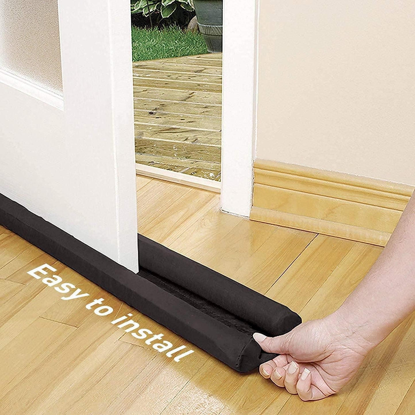 Soundproof Door Draft Guard – Waterproof, Noise-Reducing Fabric Gap Sealer (Pack of 2 – Brown)