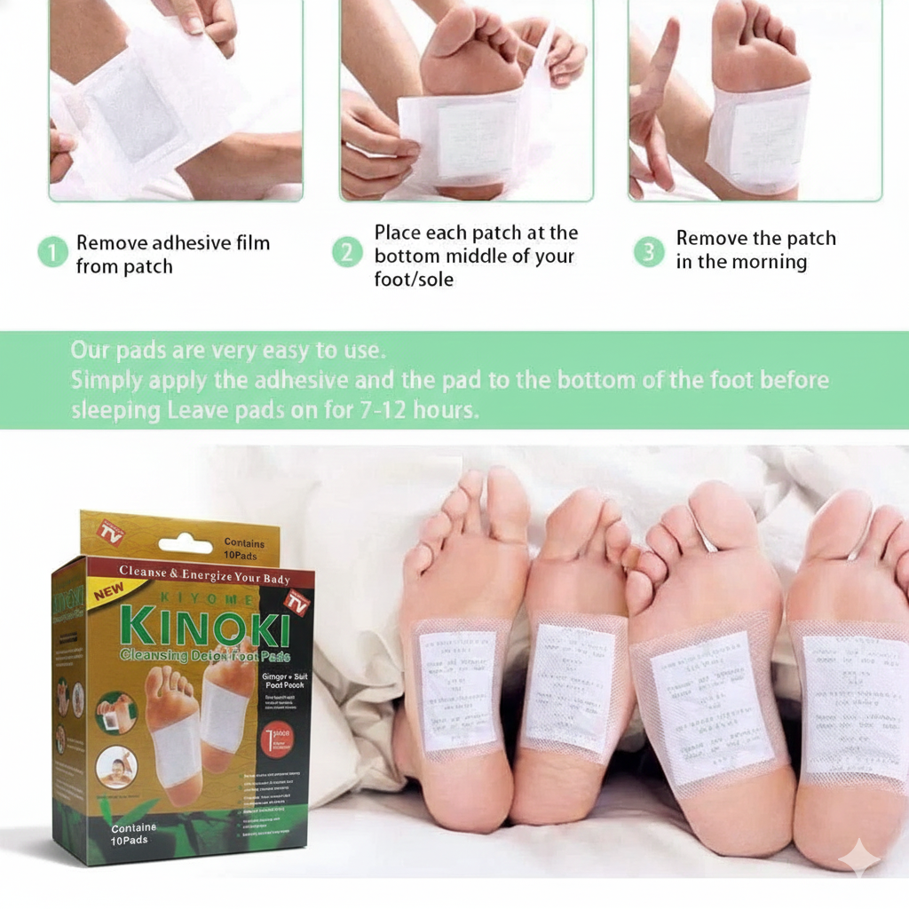 Herbal Detox Foot Patches for Relaxation - 30 Patches (Buy 1 Get 2)