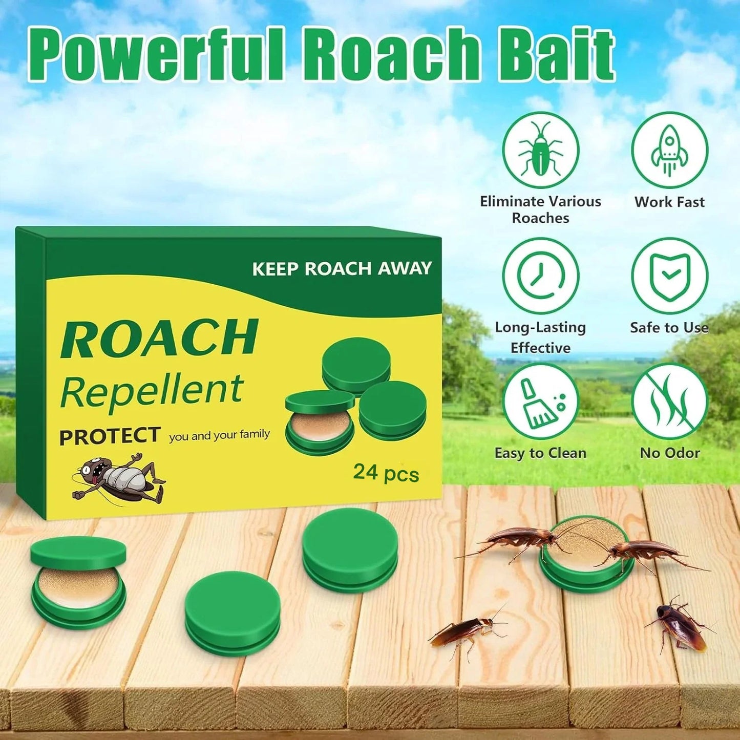 RoachGuard™ Natural Gel - Safe & Powerful Cockroach Killer for Kitchens, Bathrooms & Cabinets